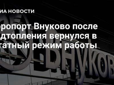 Аэропорт "Внуково" вернулся к штатной работе после непогоды